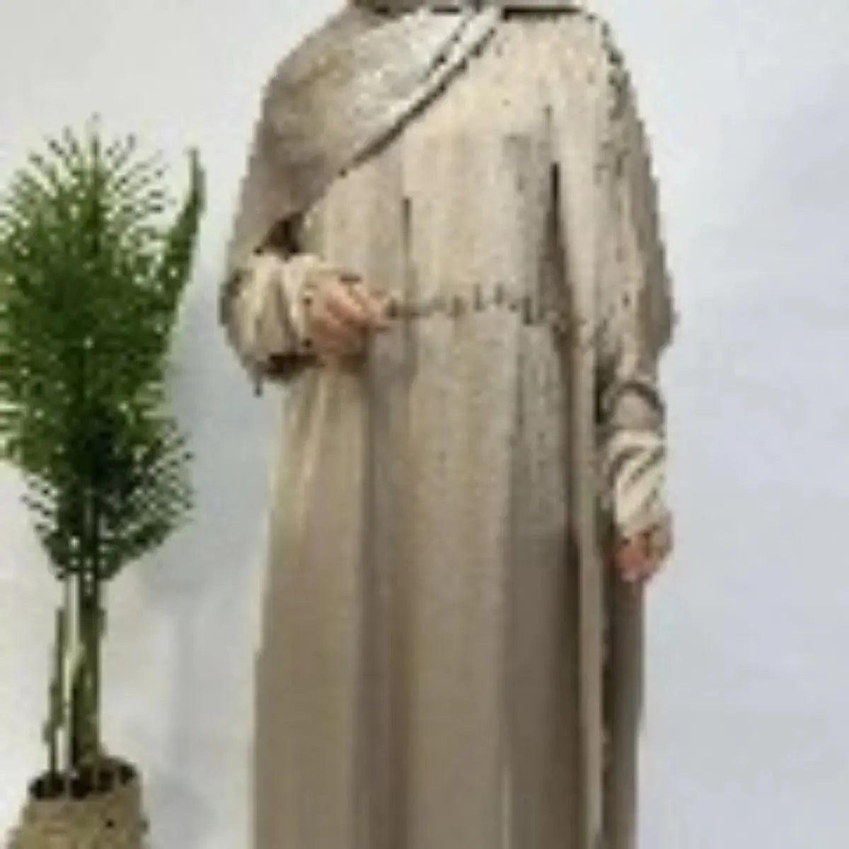 Abaya Armani : Abaya en satin parfaite avec cordon de serrage (MA039)