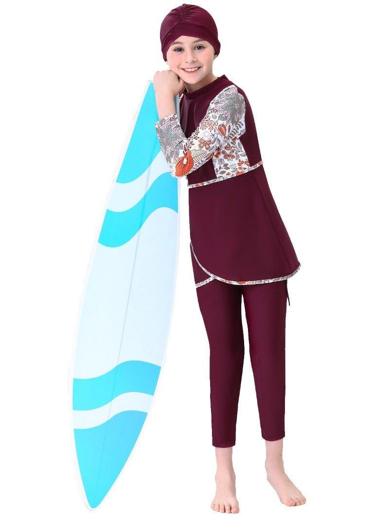 MB009 Maillot de bain enfant conservateur pour la plage