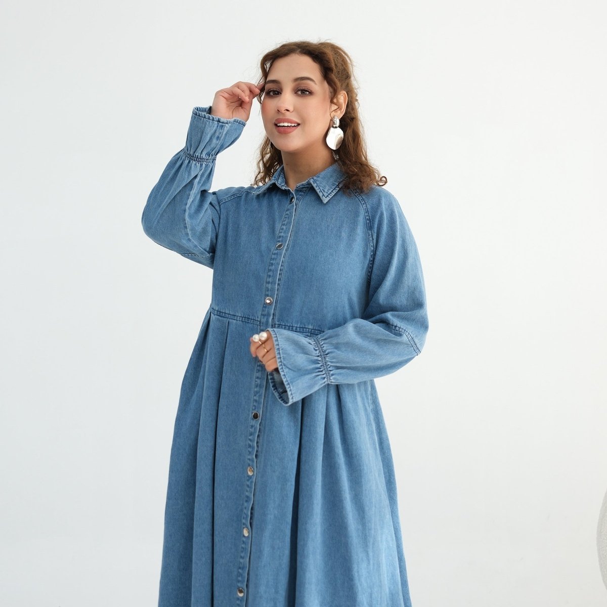 Robe Maxi en Denim Lyocell Tencel (MA398)