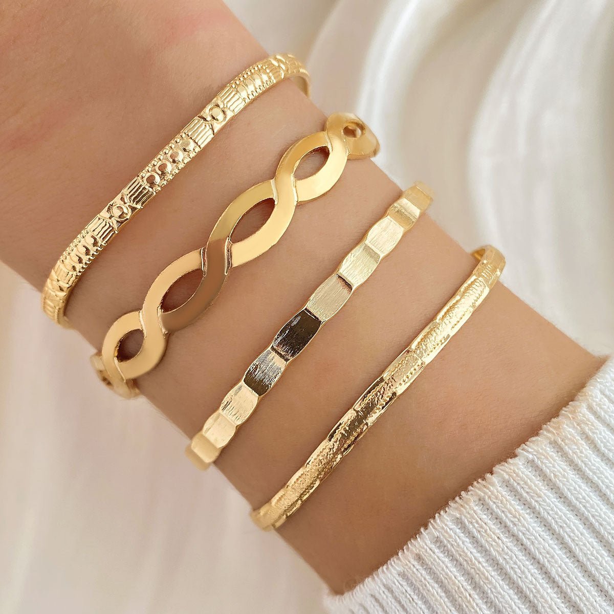 Bracelet ouvert rétro simple et polyvalent (MAC202)