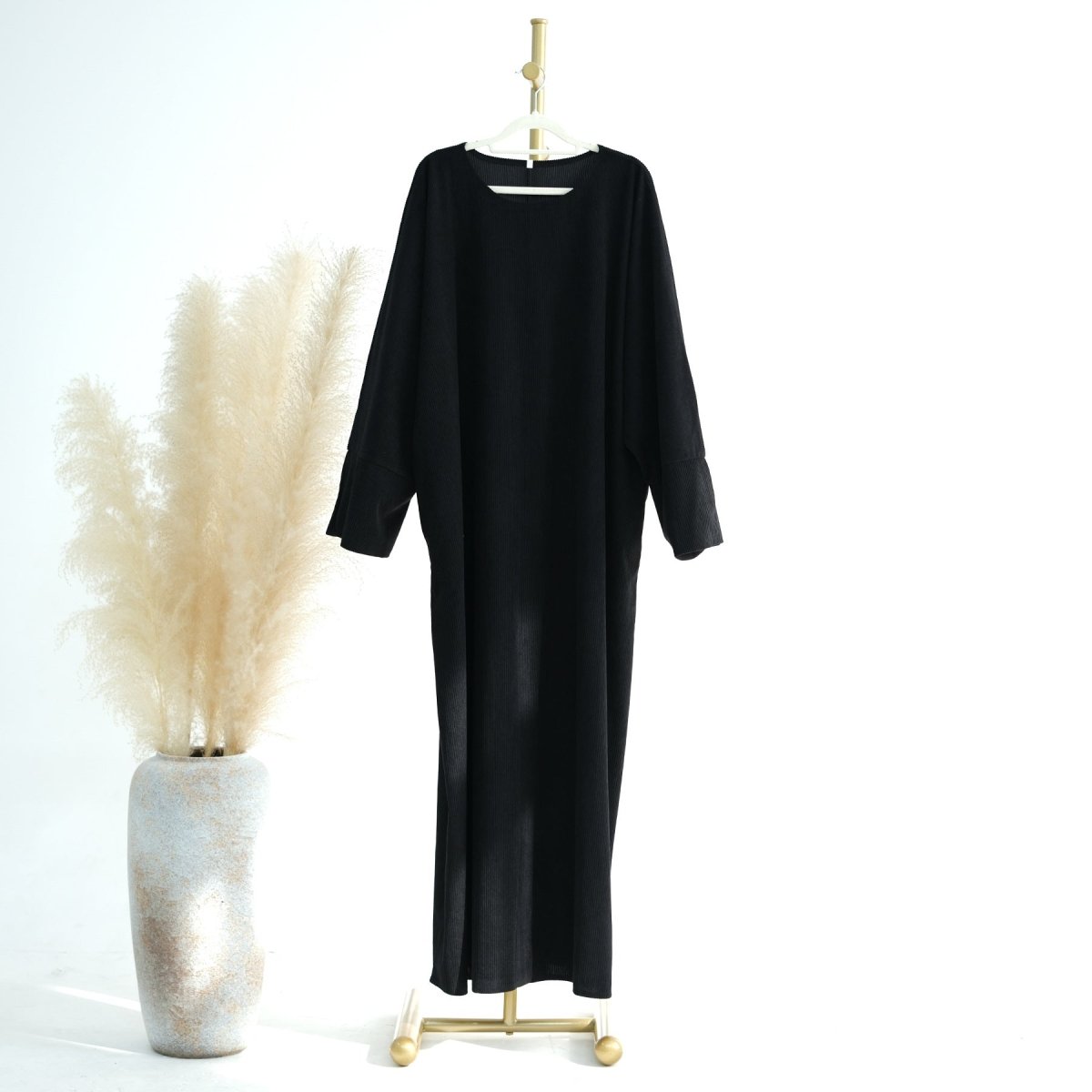 Abaya en velours côtelé à manches larges (MA045)