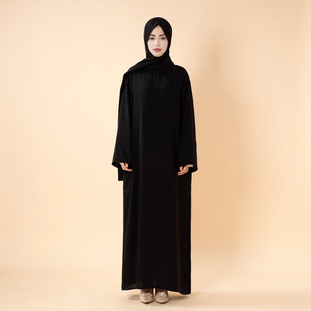 Abaya une pièce premium hijab pour femmes | Abaya de voyage en tissu Nida (MJ024)