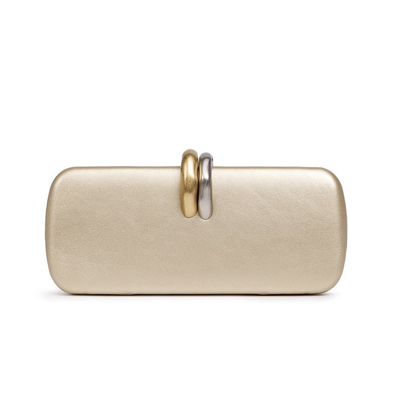 Pochette Structurée à Détails Or & Argent (MAC429)