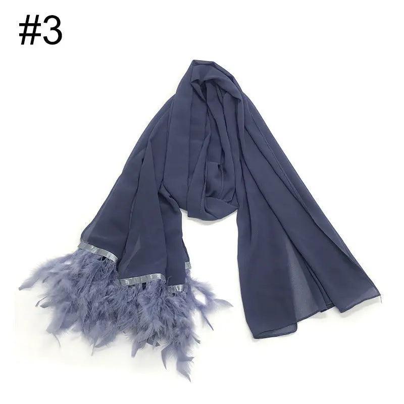Foulards en Mousseline Foulard Plume Hijab (MH039)