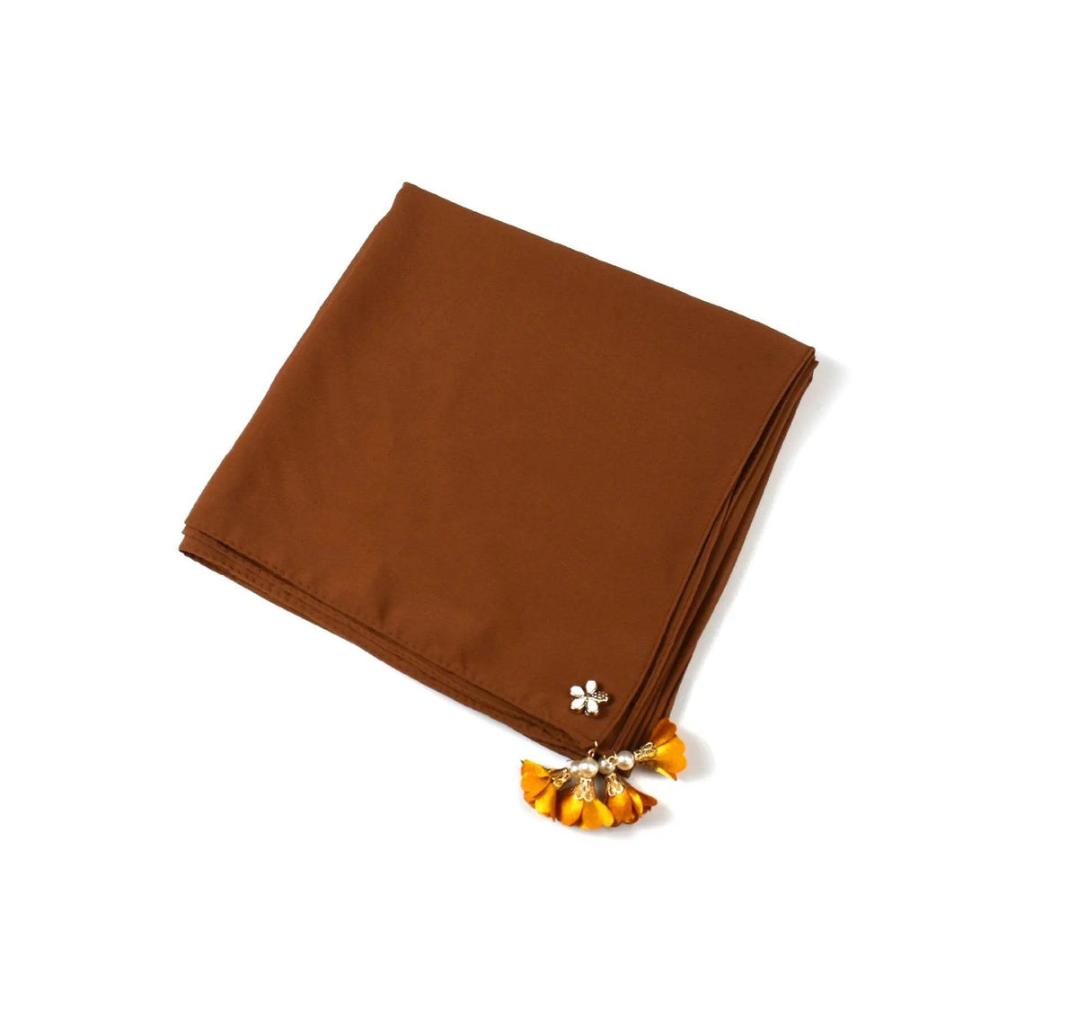 Foulard hijab carré en mousseline de perles (MH030)
