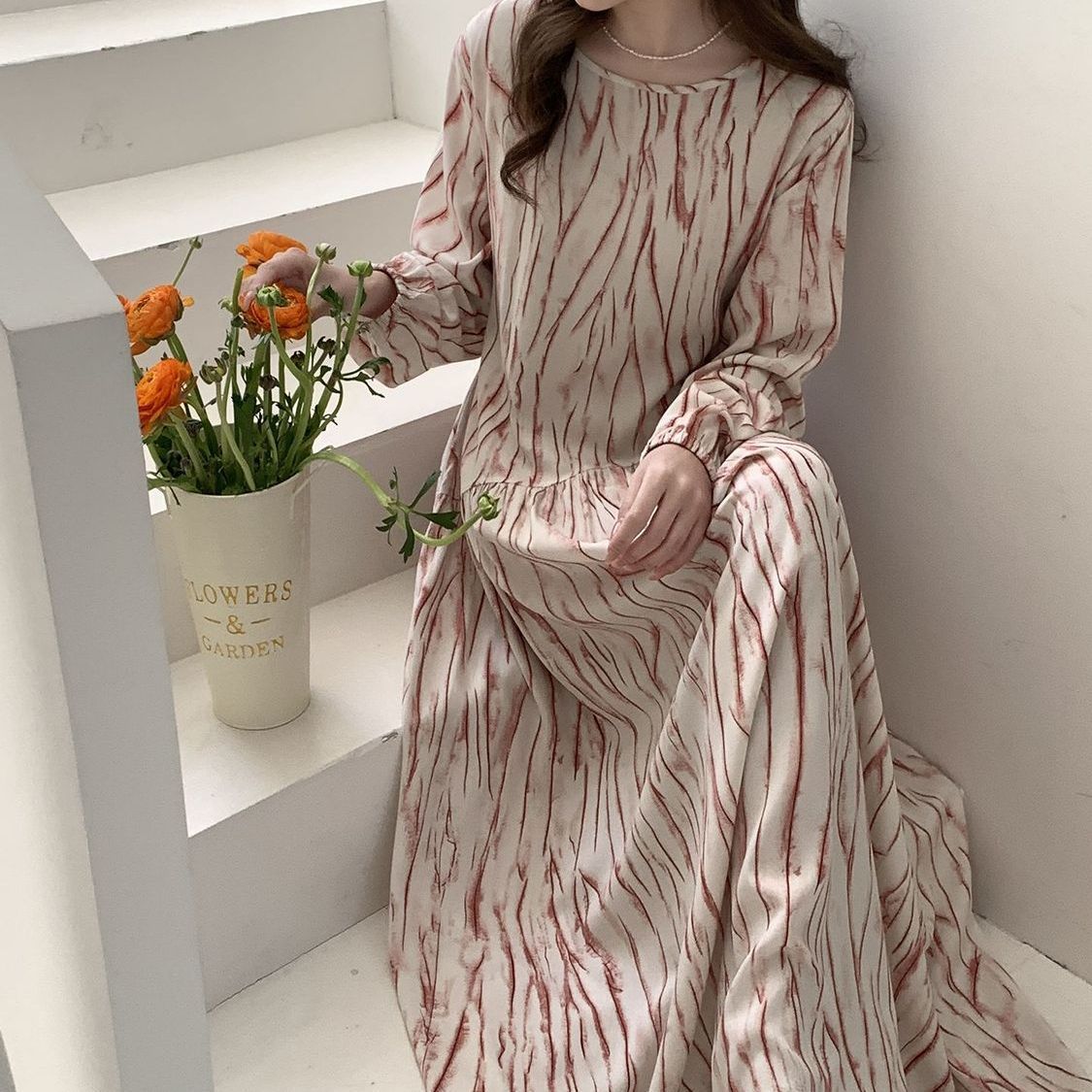 Robe Maxi Imprimé Floral (MS425)