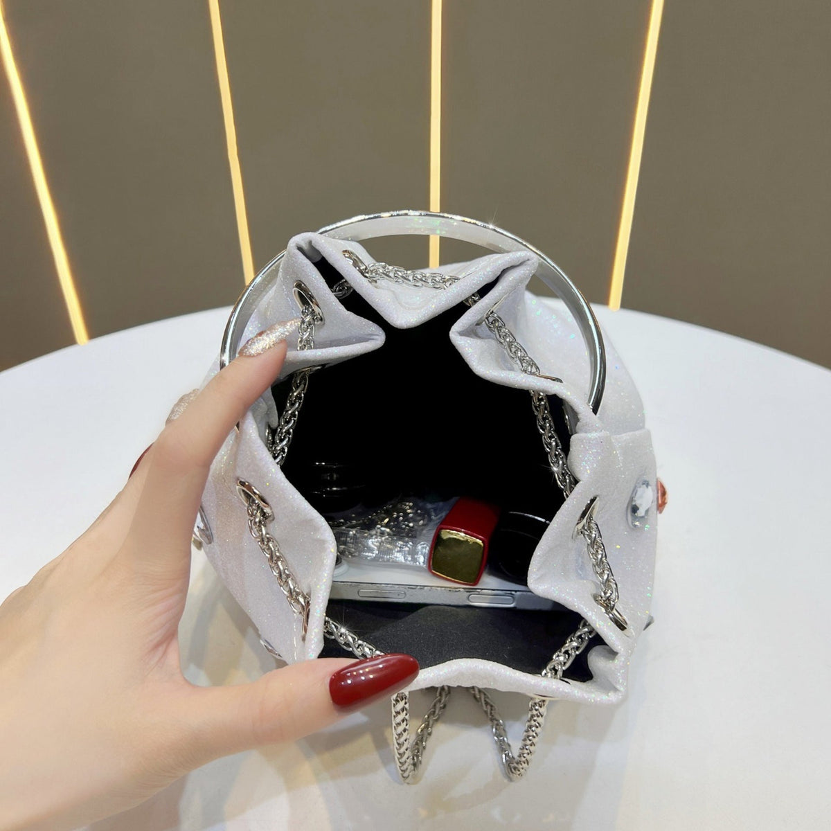 Sac seau & Sac à chaîne pour soirée pour femme（MAC437）
