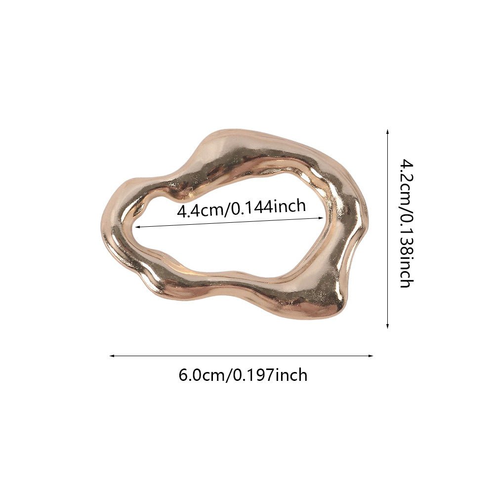 Bague en métal irrégulière pour hijab (MAC365)