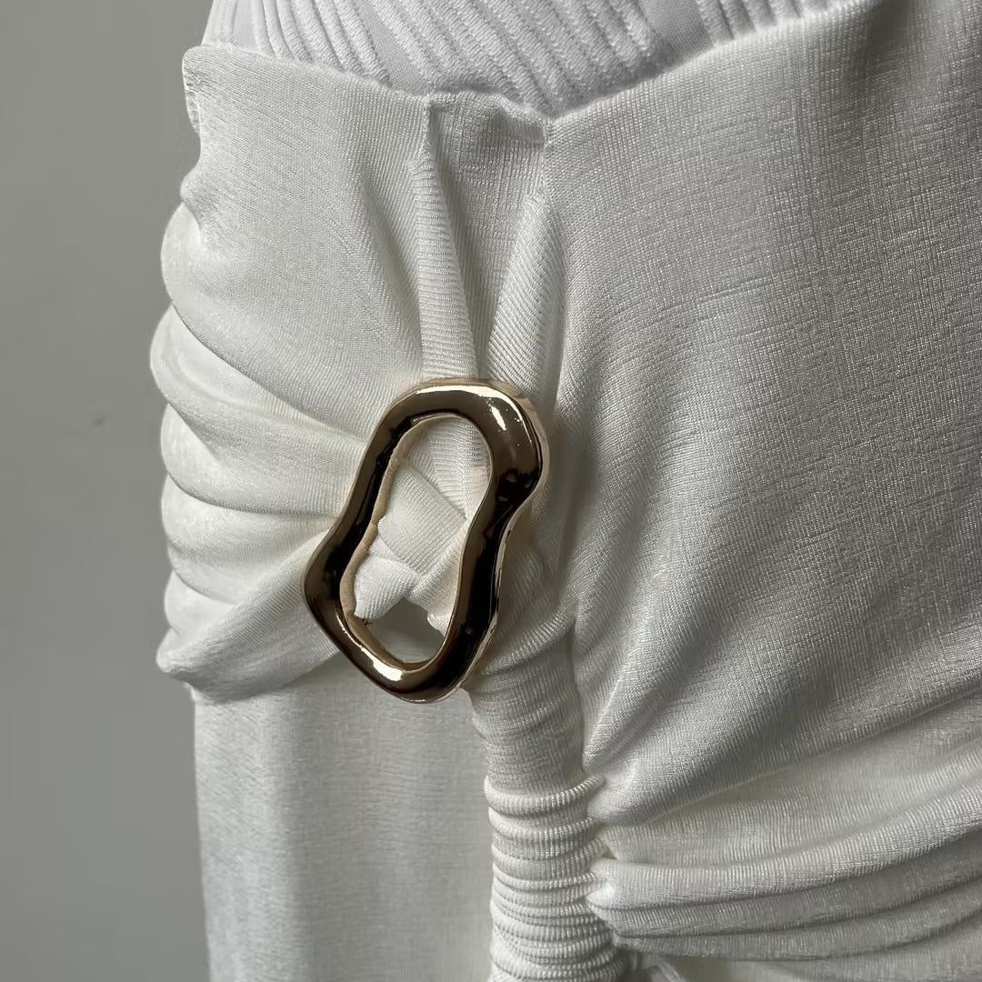 Robe sans manches à col montant (MS362)