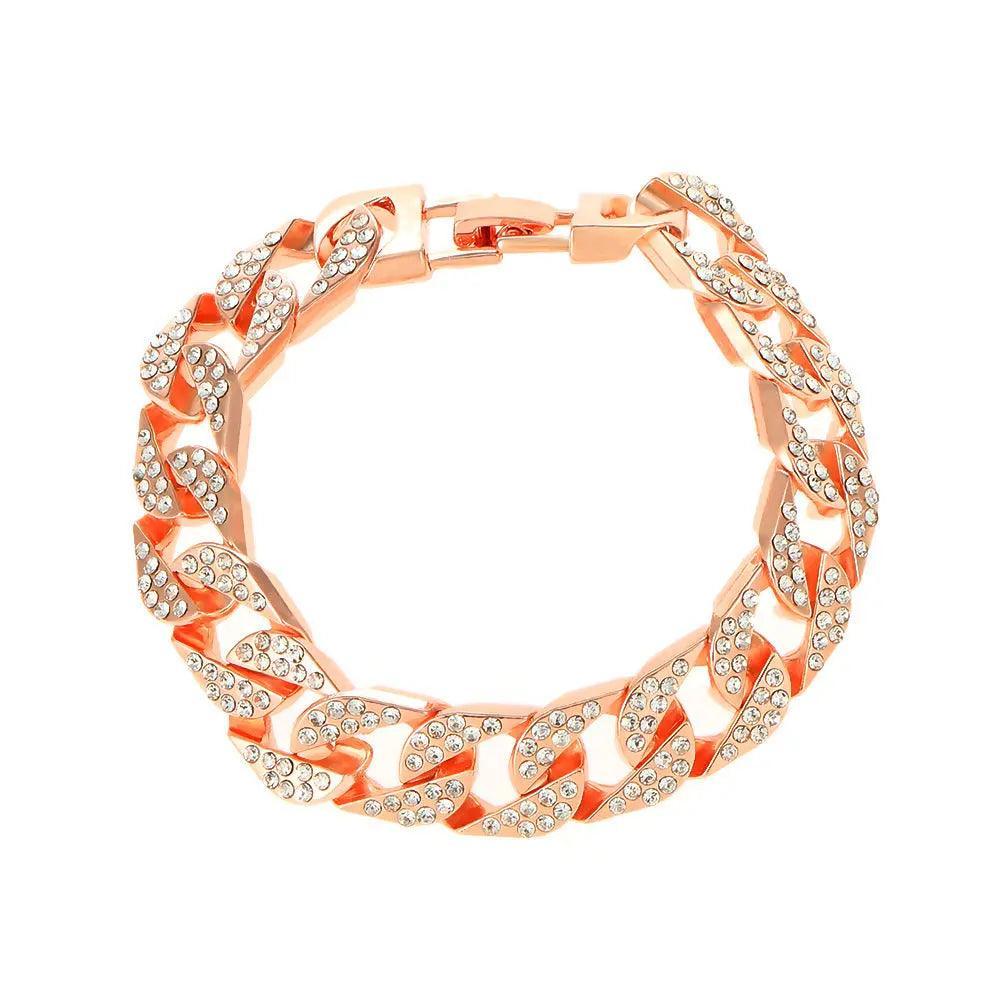 Bracelet large MAC036 à éclats de diamant