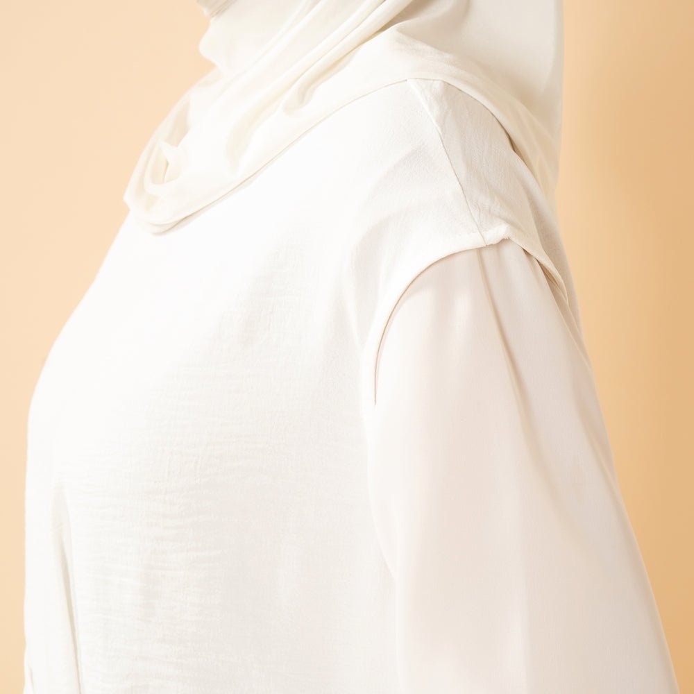 Robe Maxi sans Manches en Crêpe avec Plis à la Taille et Fermeture Éclair au Dos (MS436)