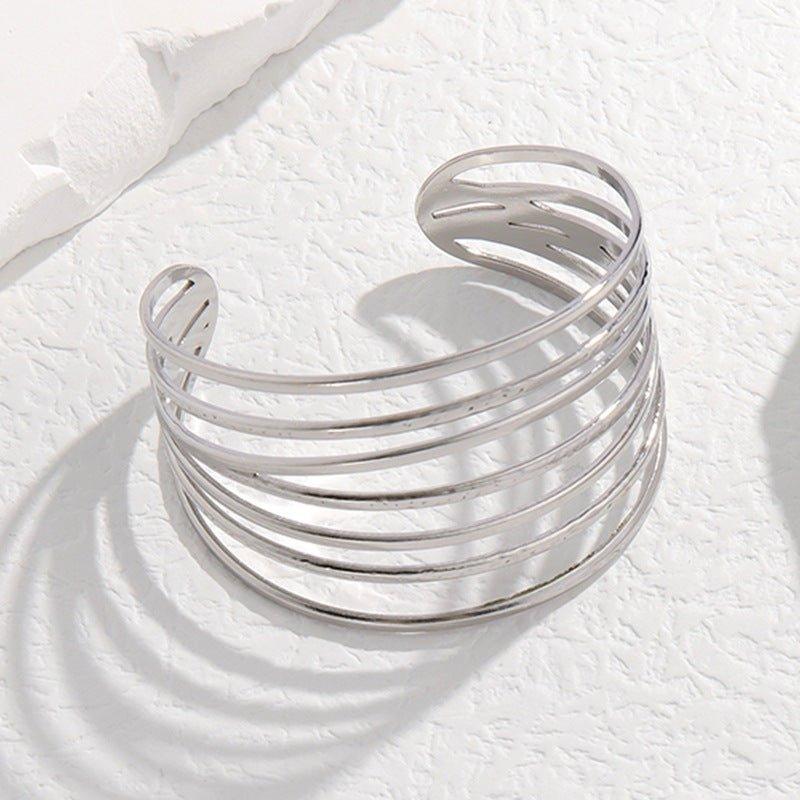 Bracelet ajustable MAC143 en acier titane, couleur inaltérable