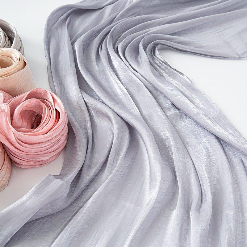 Hijab Long en Satin Uni Fin Couleur Unie (MH051)