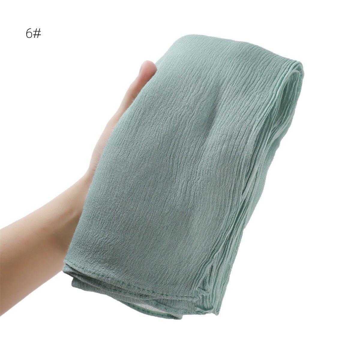 MH056 Hijab en rayonne plissé simple