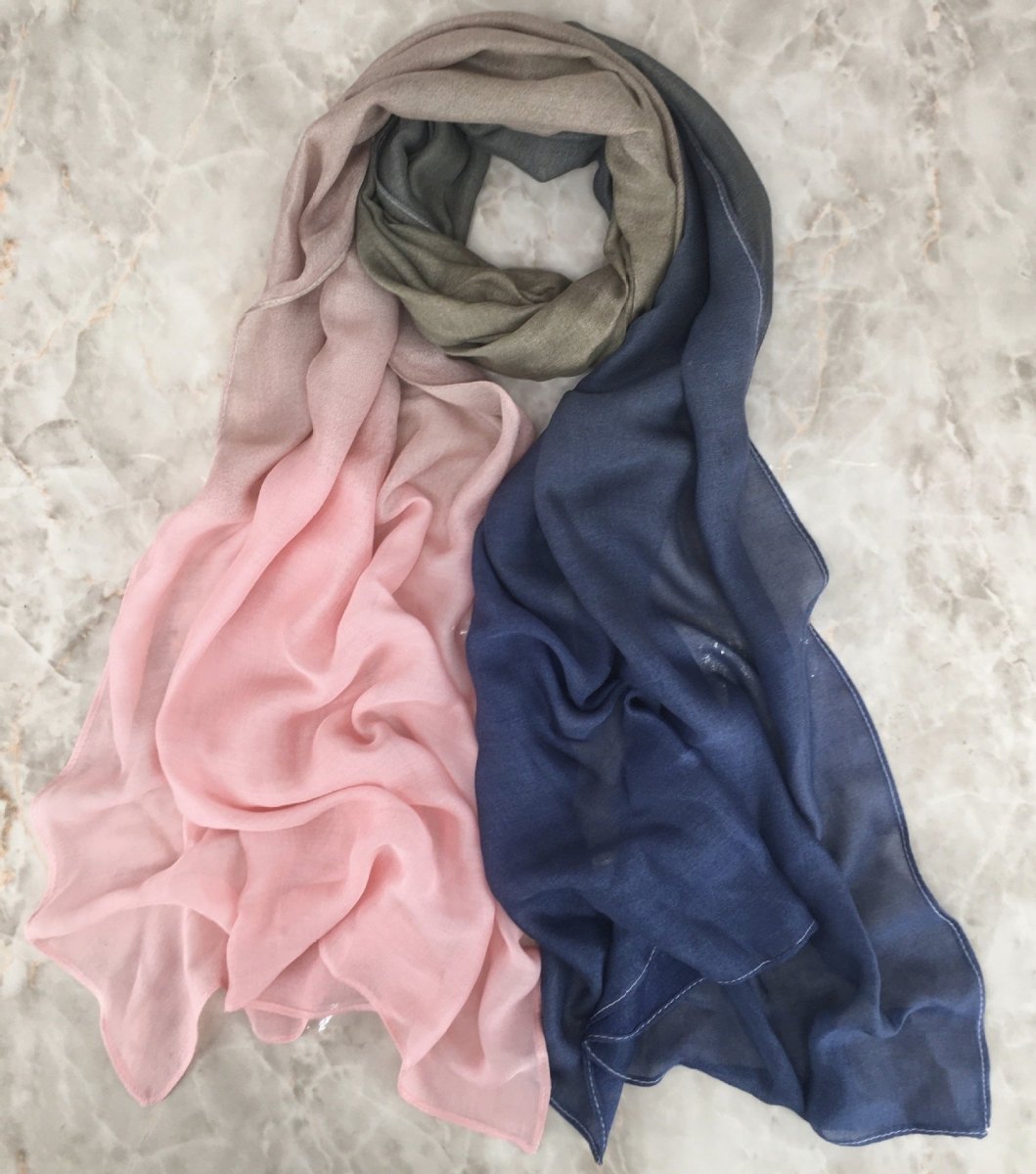 Hijab Modal Dégradé Doux | Hijab à Transition de Couleurs avec Fluidité Naturelle (MH162)