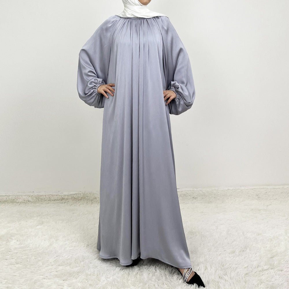 Abaya Luxueuse à Manches Lanterne et Coupe Ample (MA168)