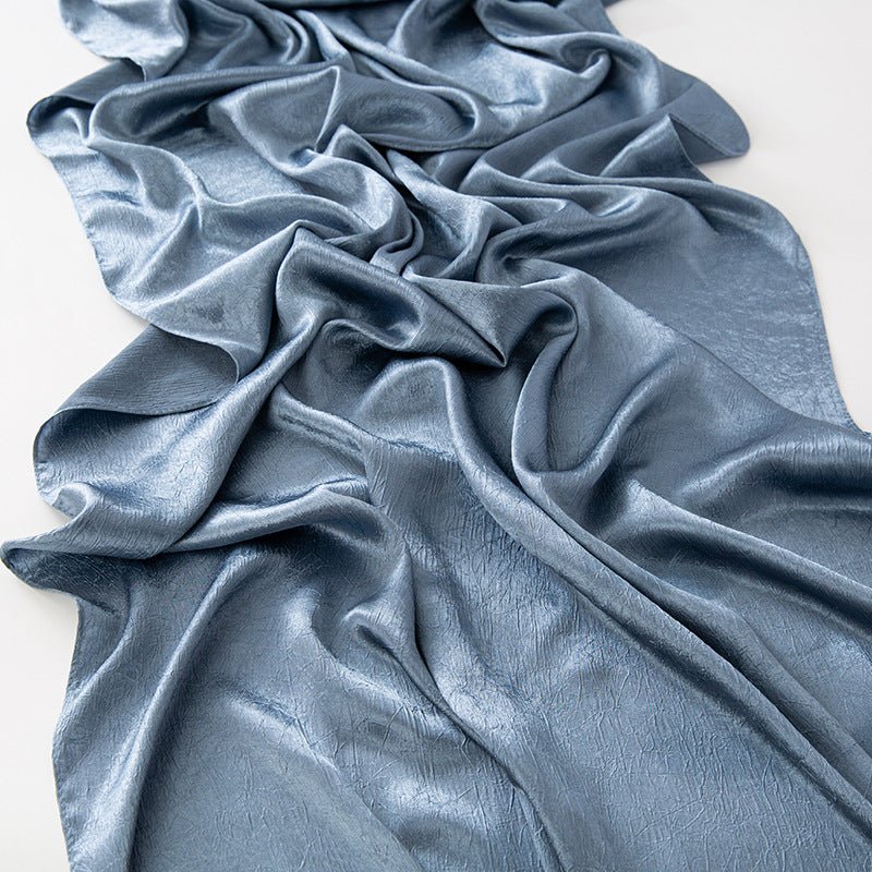 MH065 Satin Imitation Soie Froissé Brillant Écorce