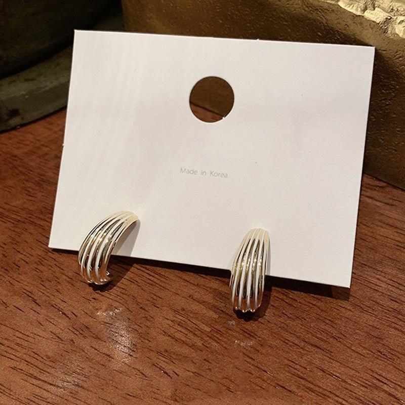 Boucles d'oreilles MAC096 en argent sterling 925, style français haut de gamme