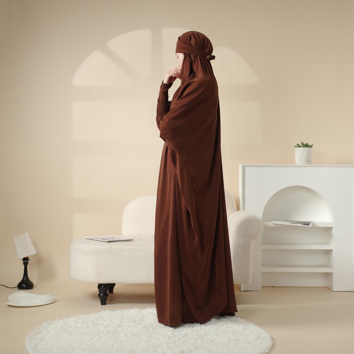 MJ006 Poignet scrunchie en tissu satiné pour Jilbab 1 pièce
