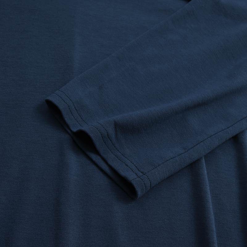 Robe Maxi Élégante à Col en V et Manches Longues | Robe Ample avec Poches Cachées(MA314)
