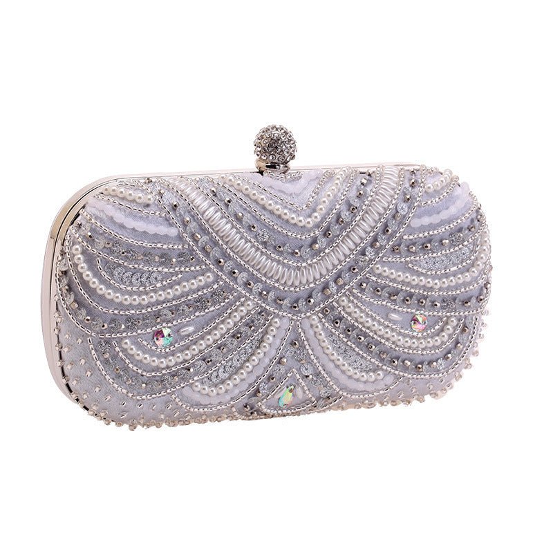 Sac pochette élégant orné de perles pour mariages et soirées (MAC278)