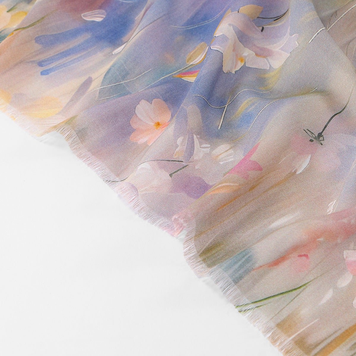 Foulard Hijab Léger Imprimé Floral Impressionniste (MH250)