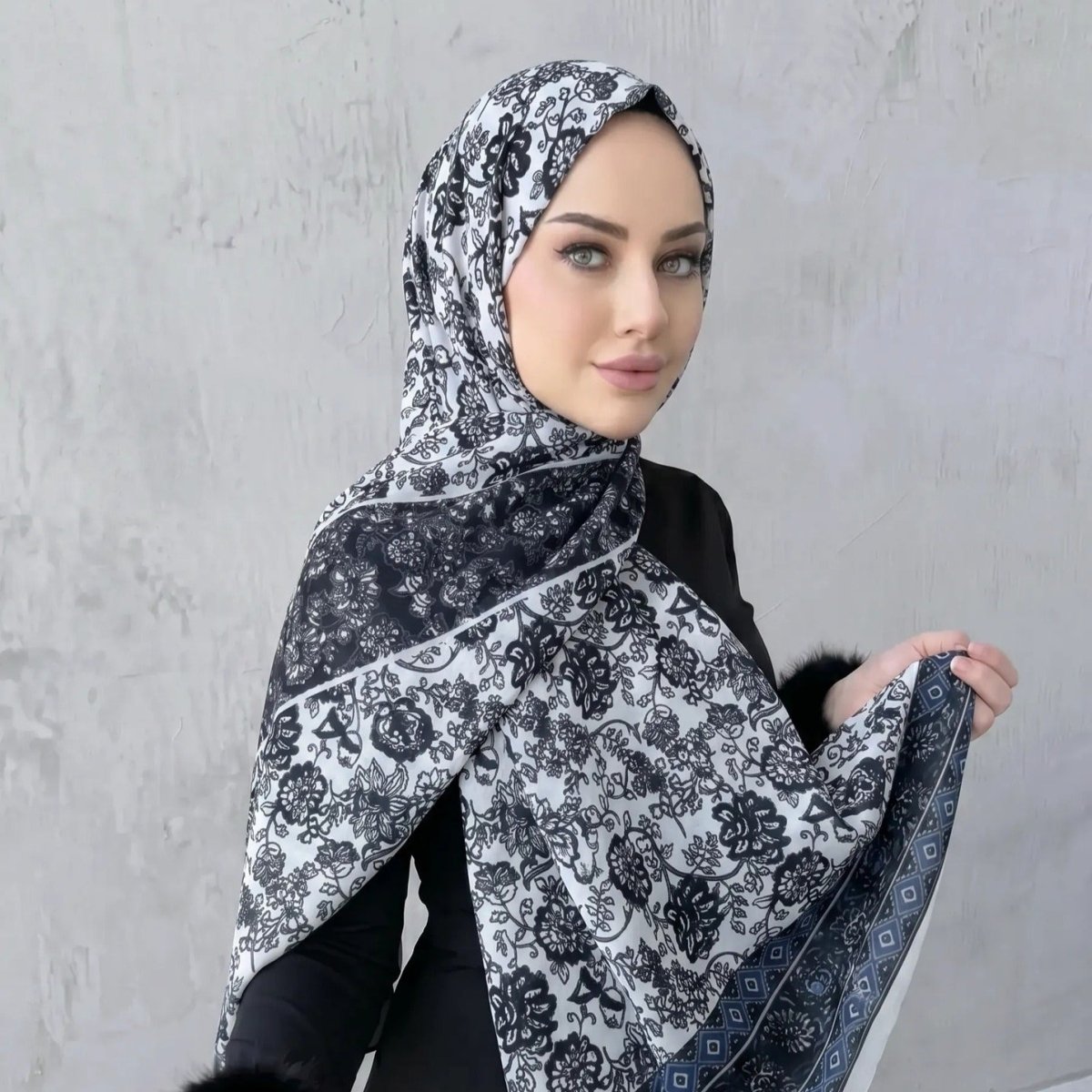 Écharpe hijab imprimée (MH239)
