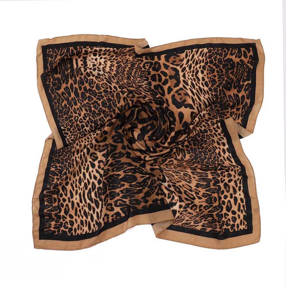 Foulard Hijab Carré Imprimé Léopard (MH182)
