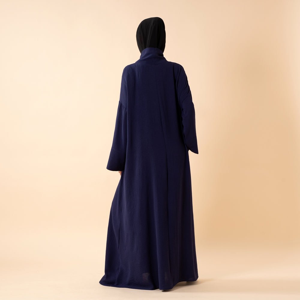 Abaya col roulé en crêpe Everyday – Coupe décontractée pour toutes les saisons (MA384)