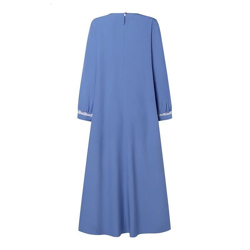 Abaya décontractée de créateur avec détails en dentelle (MA146)