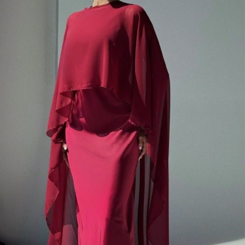 Robe Abaya avec Cape (MS320)