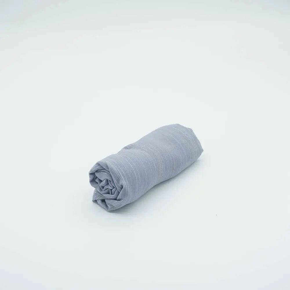 Hijab femme uni avec bronzage soie argenté (MH022)