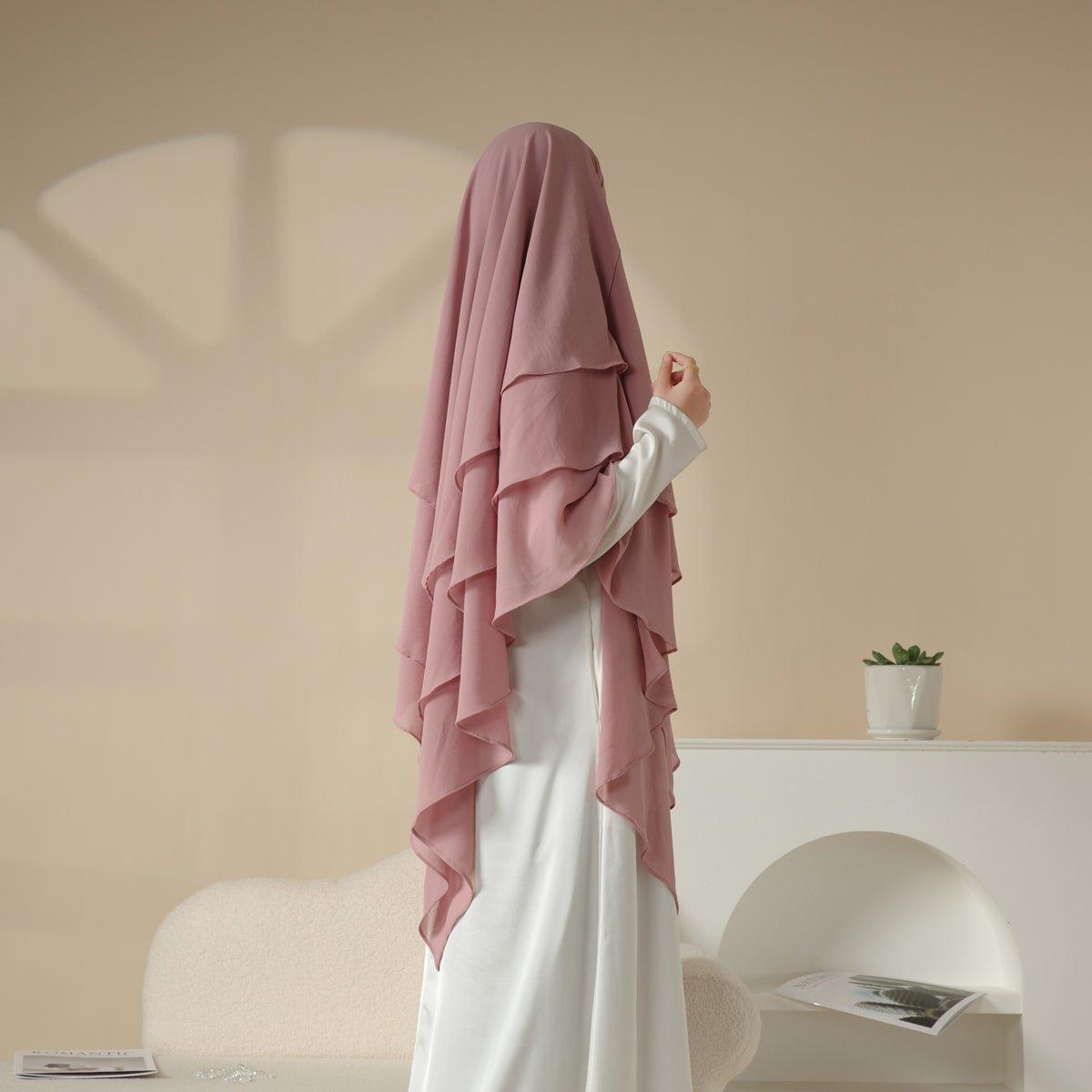 MK017 Foulard Khimar Long 3 Couches