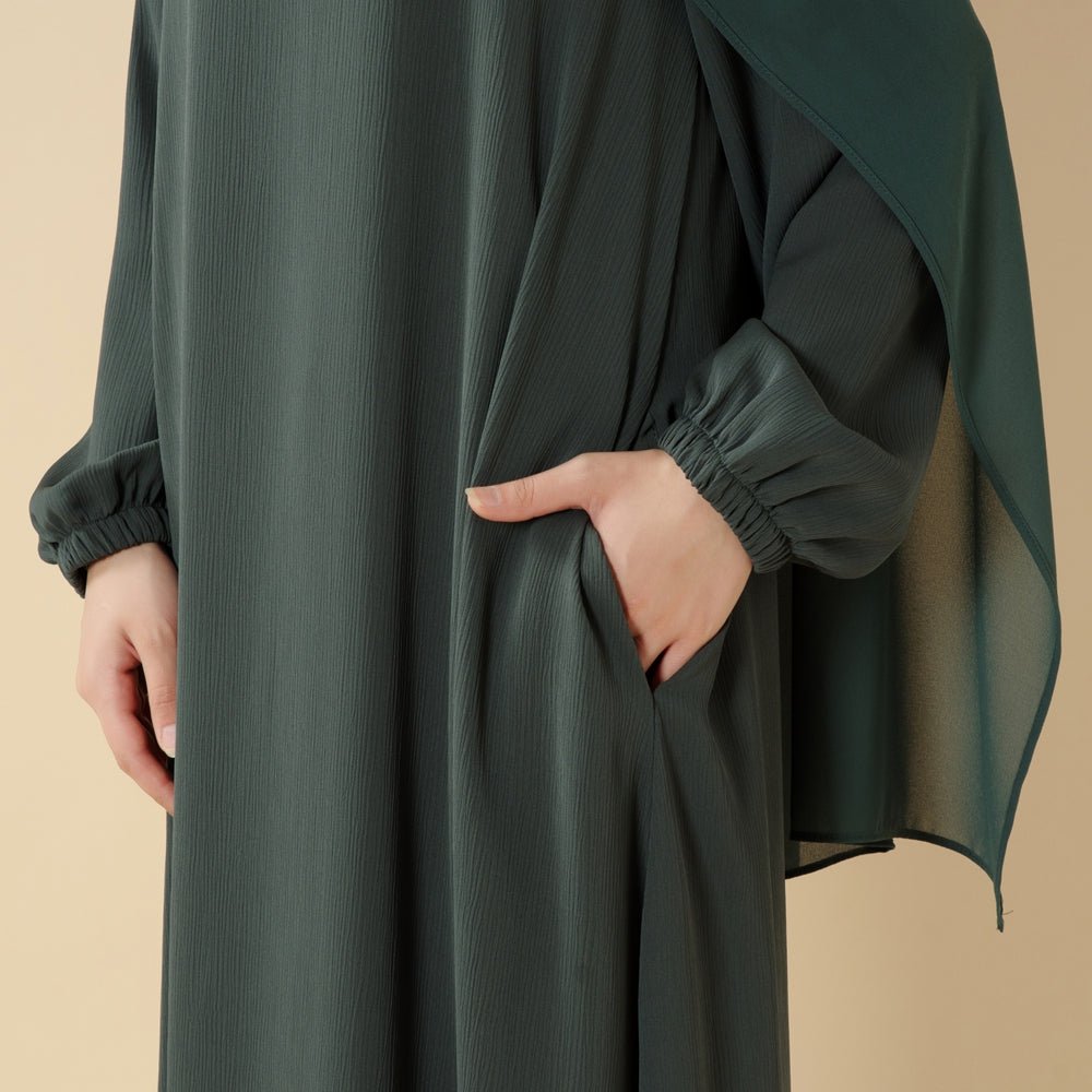 Abaya Premium en Nida Modest Luxury | Abaya Zoom Coupe Parapluie Été (UKMA233)