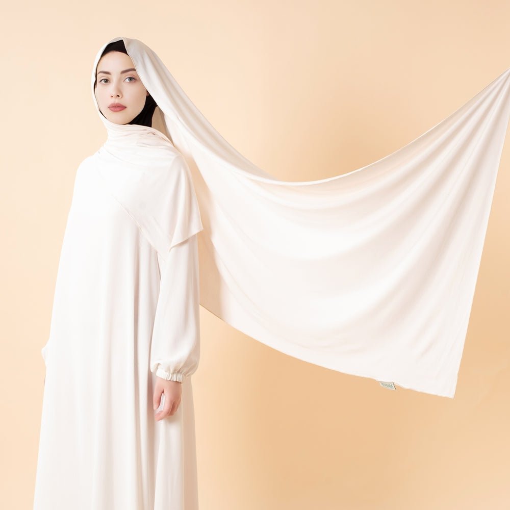 Hijab en Jersey de Bambou Premium | Hijab en Bambou Naturel (MH195)