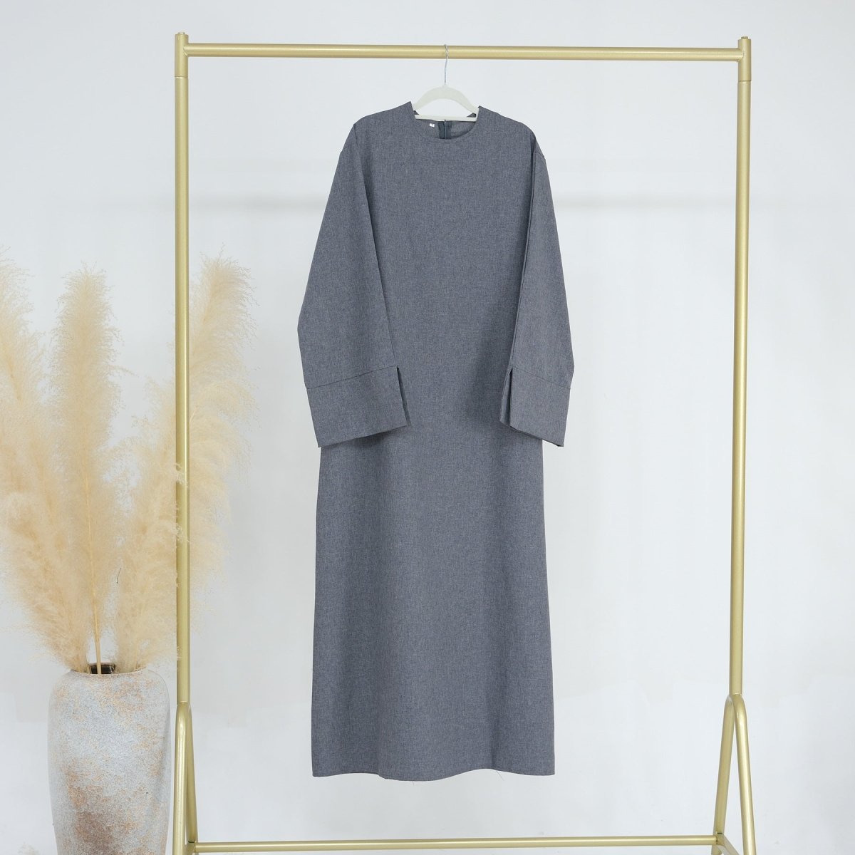 Abaya décontractée ample unie (MA109)