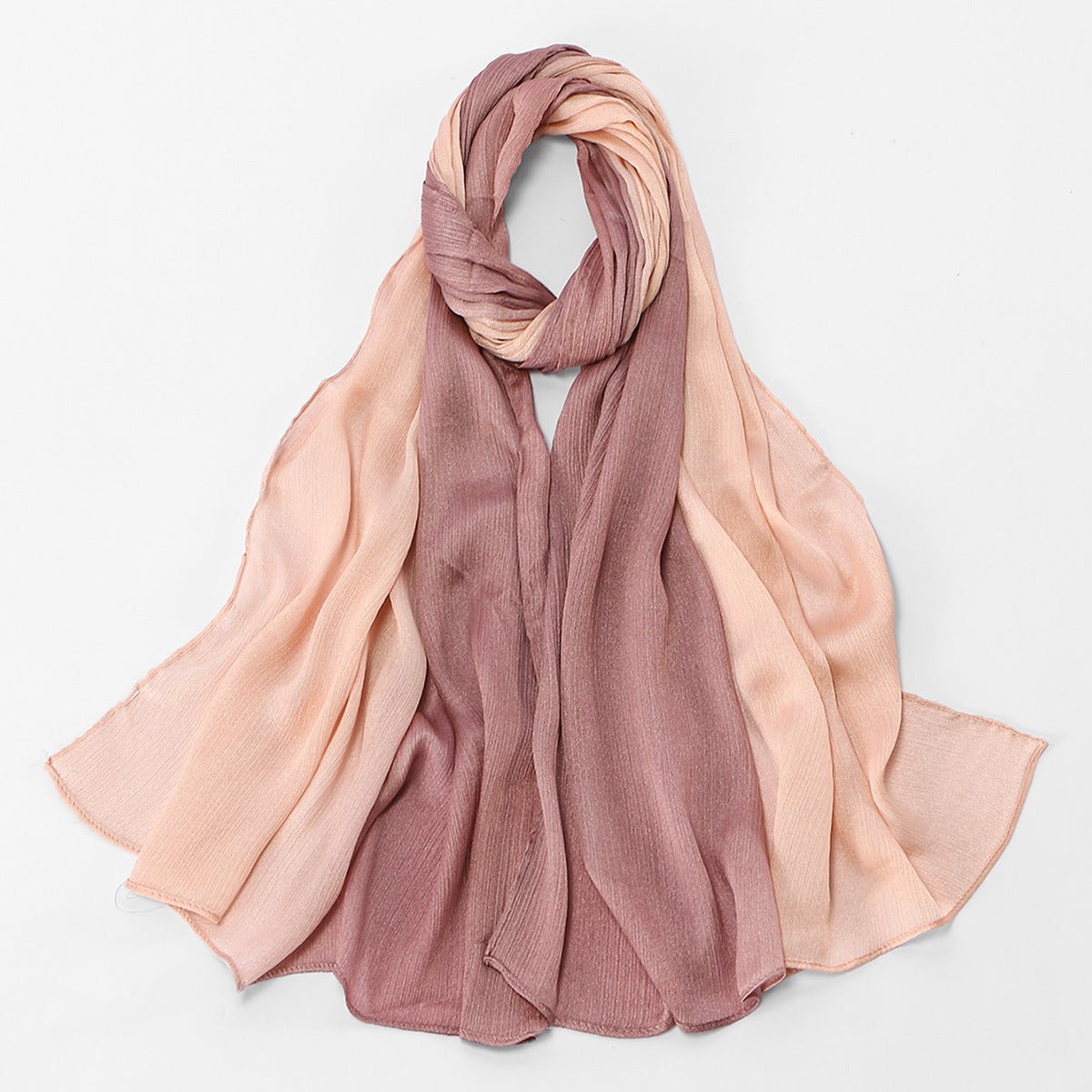 Foulard Hijab Texture Froissée Dégradé (MH253)