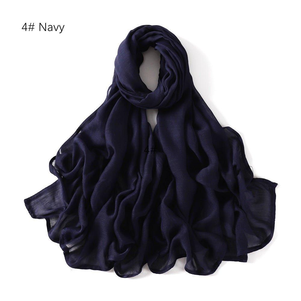 MH054 Hijab Rayon uni à large bord