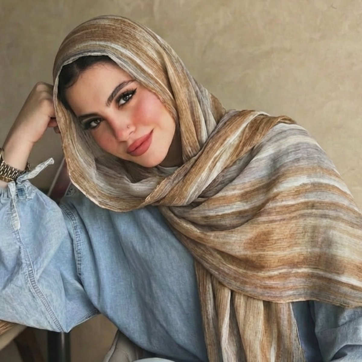 Écharpe Tie-Dye Dégradé en Rayonne | Hijab Dégradé en Rayonne (MH216)