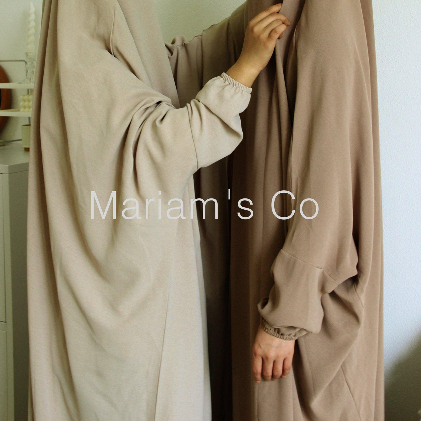 MJ0055 Jilbab 1 pièce en viscose avec niqab attaché