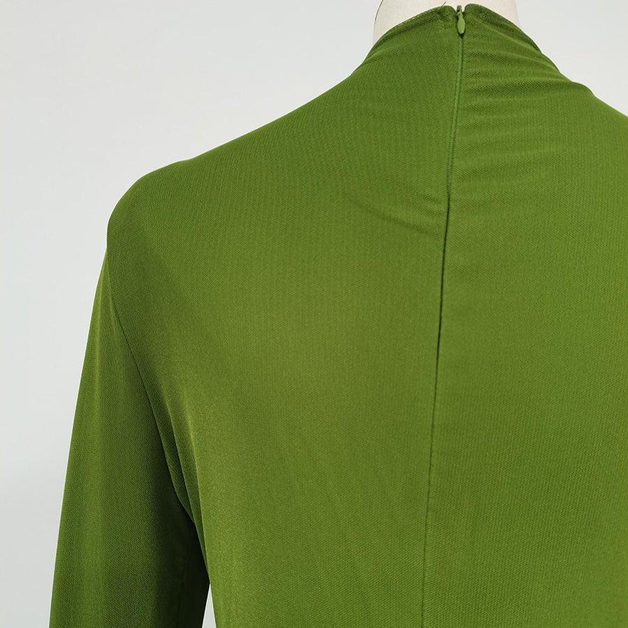 Robe longue moulante froncée, taille haute (MS355)