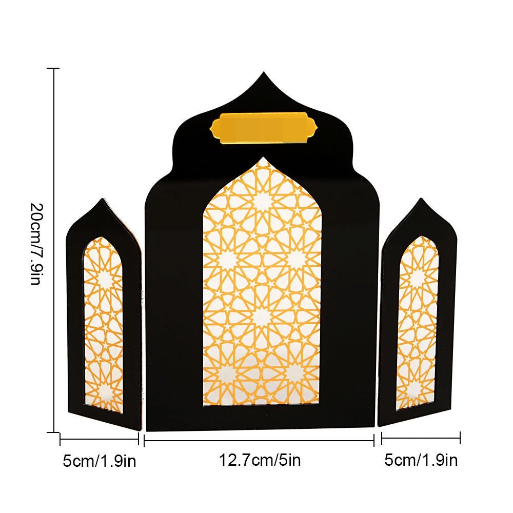 Paravent Pliant en Acrylique Islamique à Motif Ajouré - Décoration de Bureau (MAC402)