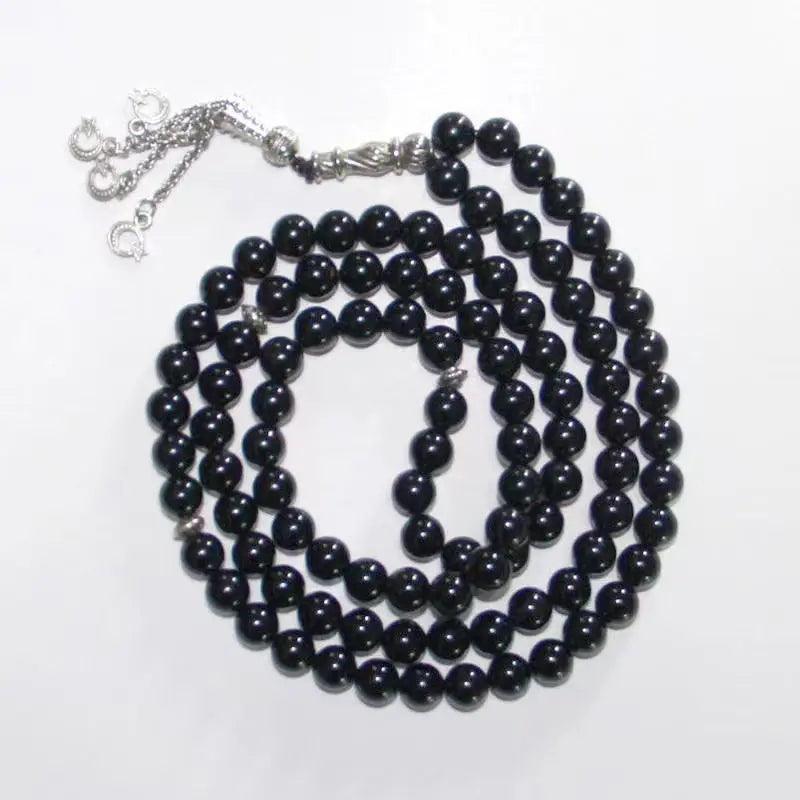 MR051 Tasbeeh en Agate - Perles de prière en cristal naturel pour Tasbeeh