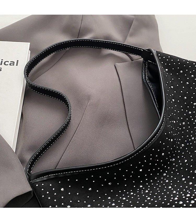 Sac fourre-tout MAC142 tendance à bandoulière orné de strass brillants