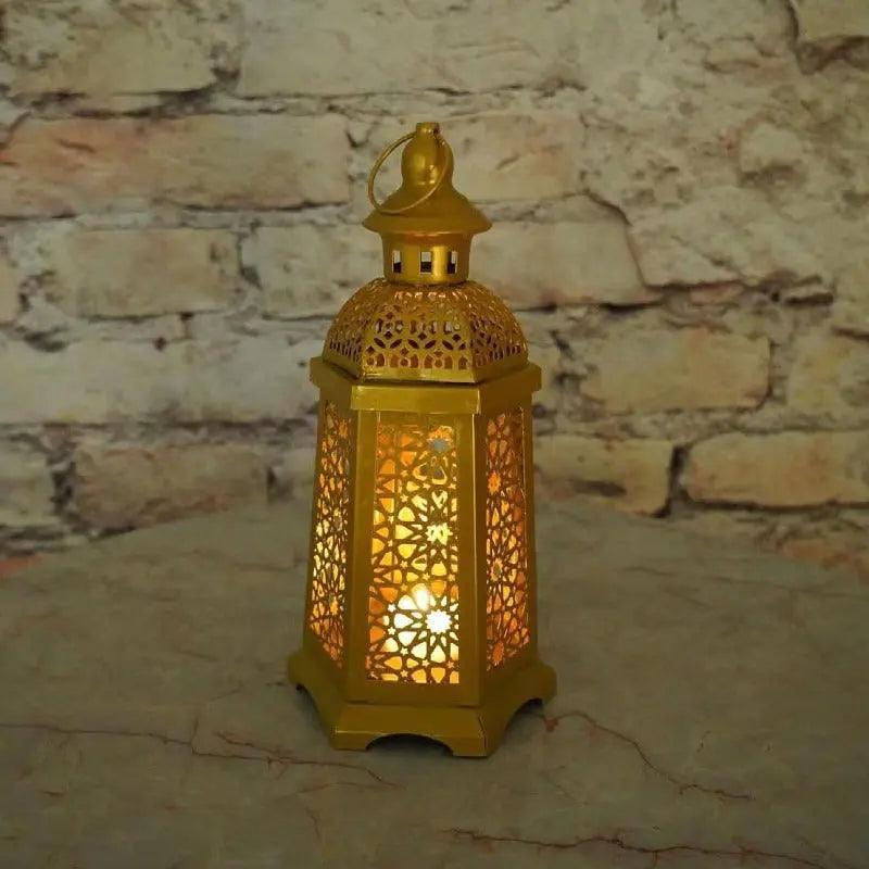 Bougeoirs MR025 en Doré pour Décoration Intérieure, bougeoir marocain style rétro