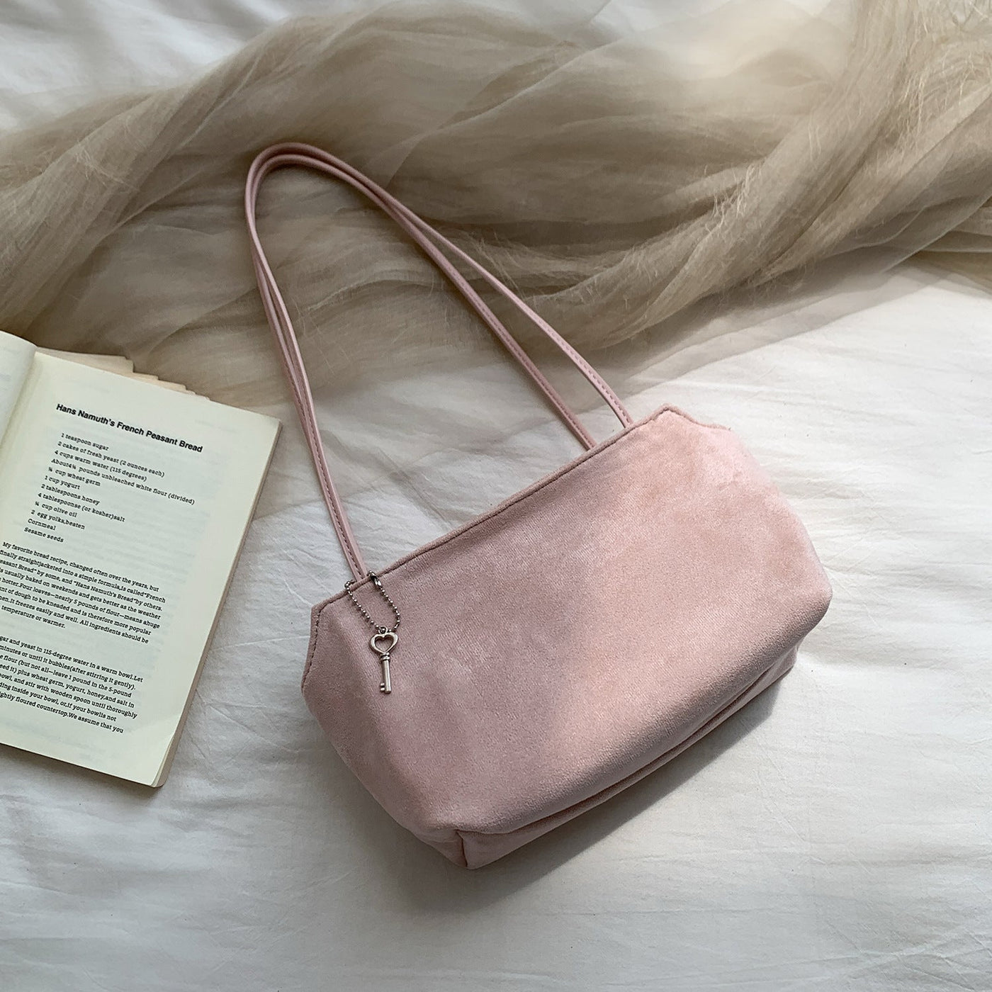 Sac à bandoulière petite taille aspect suède (MAC475)