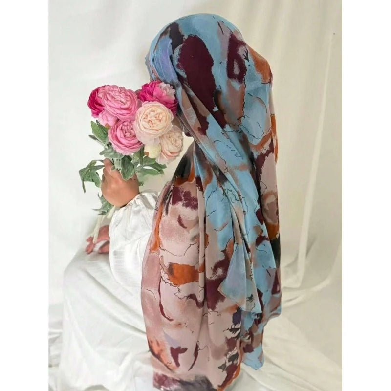Hijab Marbré Aquarelle Bohémien (MH124)