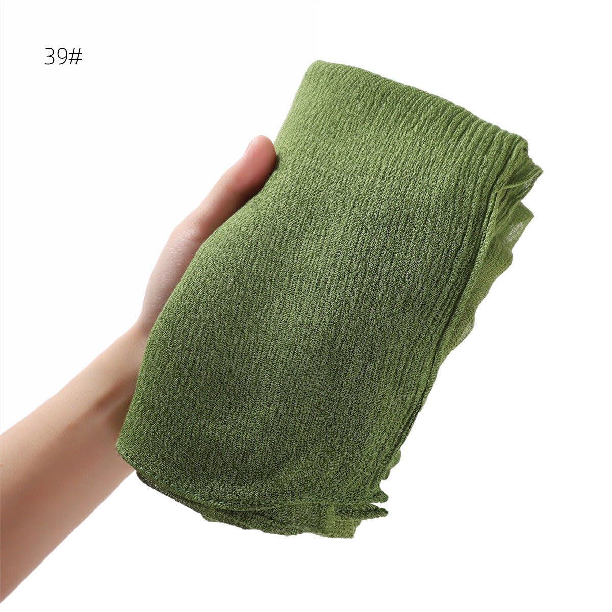 MH056 Hijab en rayonne plissé simple