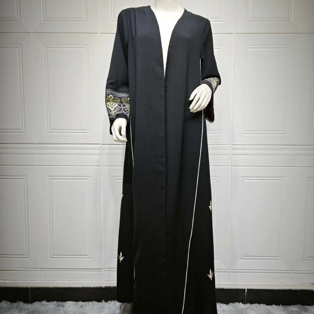 Abaya Ouverte Élégante Brodée (MOA062)