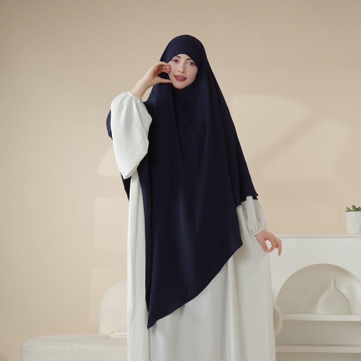MK005 Khimar une couche en crêpe